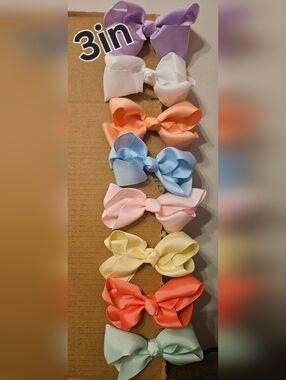 Kids Pastel Hair Bow Color Assortment
